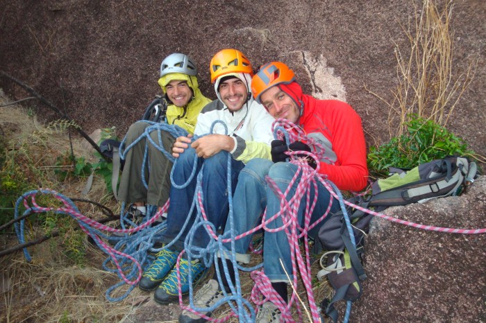 El trío calavera en el primer intento del Cangrejo de las Pinzas de Oro