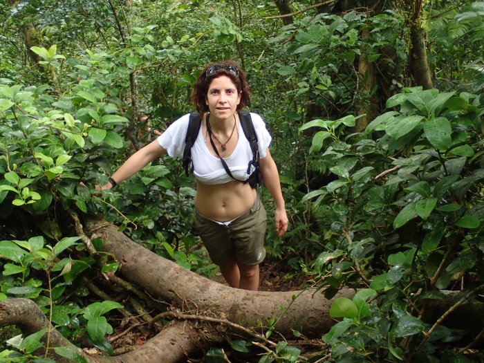 Sudando como pollos al volcán Maderas.