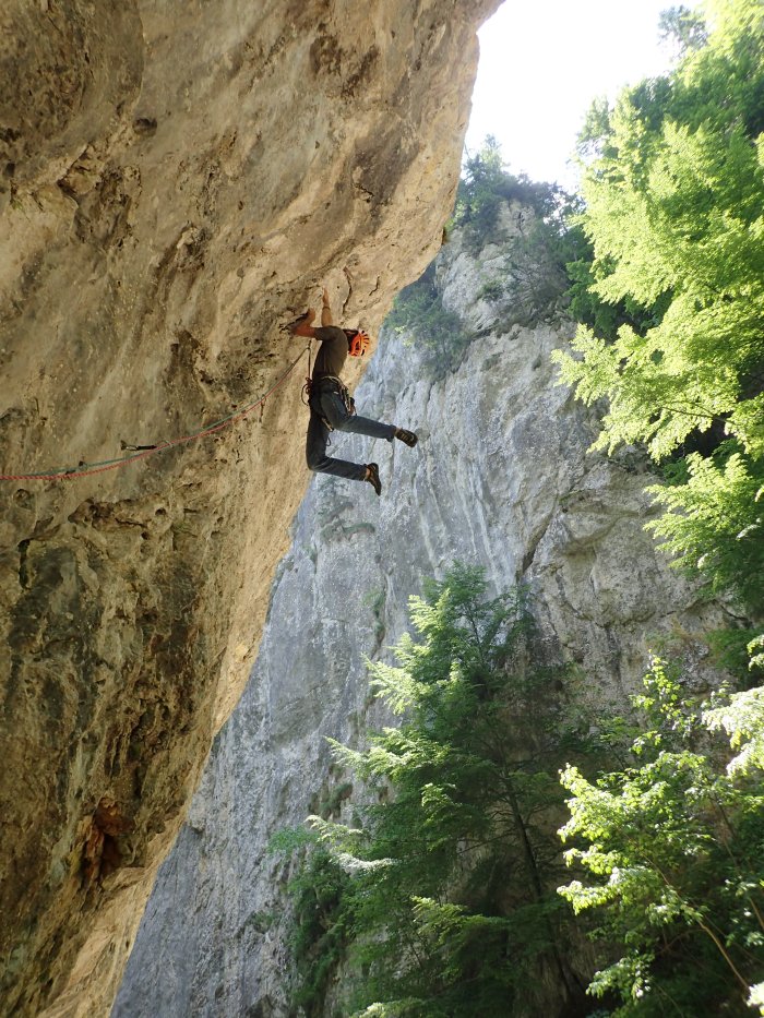 Deportiva en Zarnesti. Se lleva escalando varias décadas en esta zona y por lo general las vías están muy pulidas
