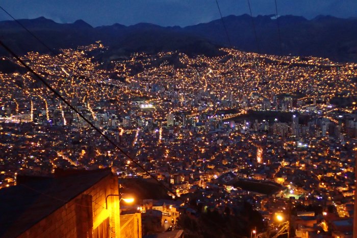 Vistas de La Paz desde El Alto, Bolivia