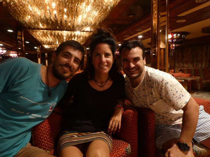 Con Luis de Almería en su peculiar "casa" barco